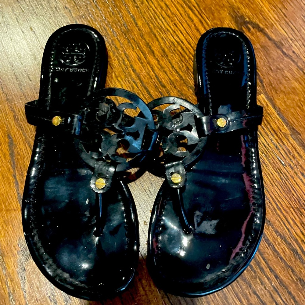 Tory Burch black Miller sandal size 8